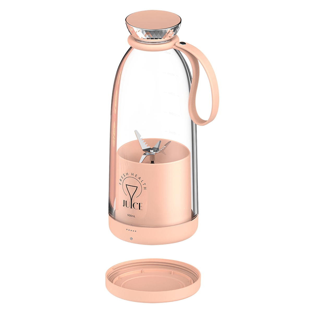 Picture of Fresh Fab Finds FFF-Pink-GPCT4141 Portable Fruit Blender - 2-in-1 Rechargeable Juice Cup&#44; 16.9OZ&#44; 6 Blades