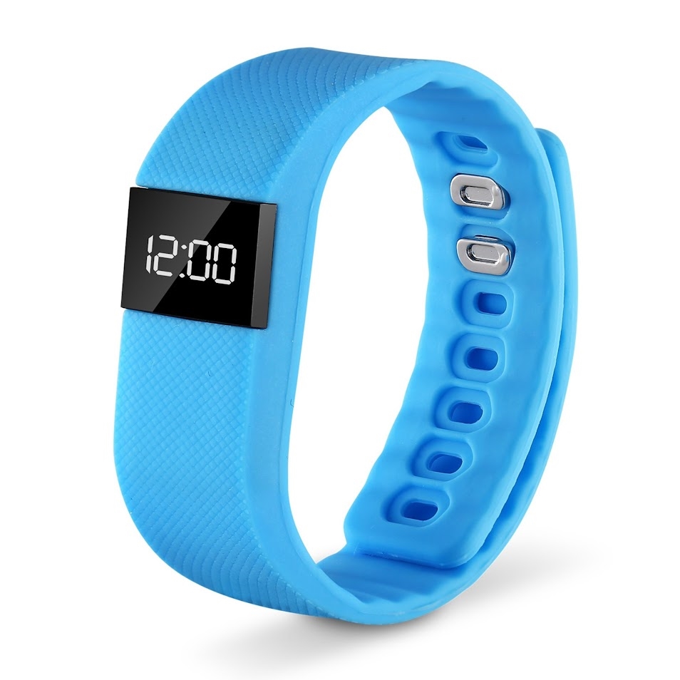 Picture of Fresh Fab Finds FFF-Blue-GPCT723 Waterproof Fitness Tracker Watch with Sleep Monitor&#44; Pedometer&#44; Sedentary Reminder&#44; Call & Message Notification - IP56