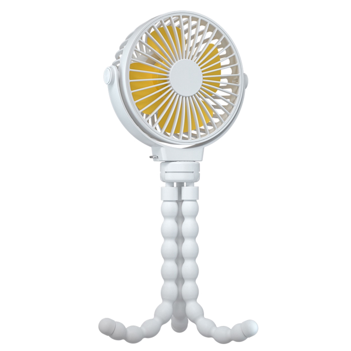 FFF-White-GPCT4207 Portable Baby Stroller Fan - Rechargeable Handheld Fan with Flexible Tripod - 3 Speeds - 360 Tilt Head -  Fresh Fab Finds