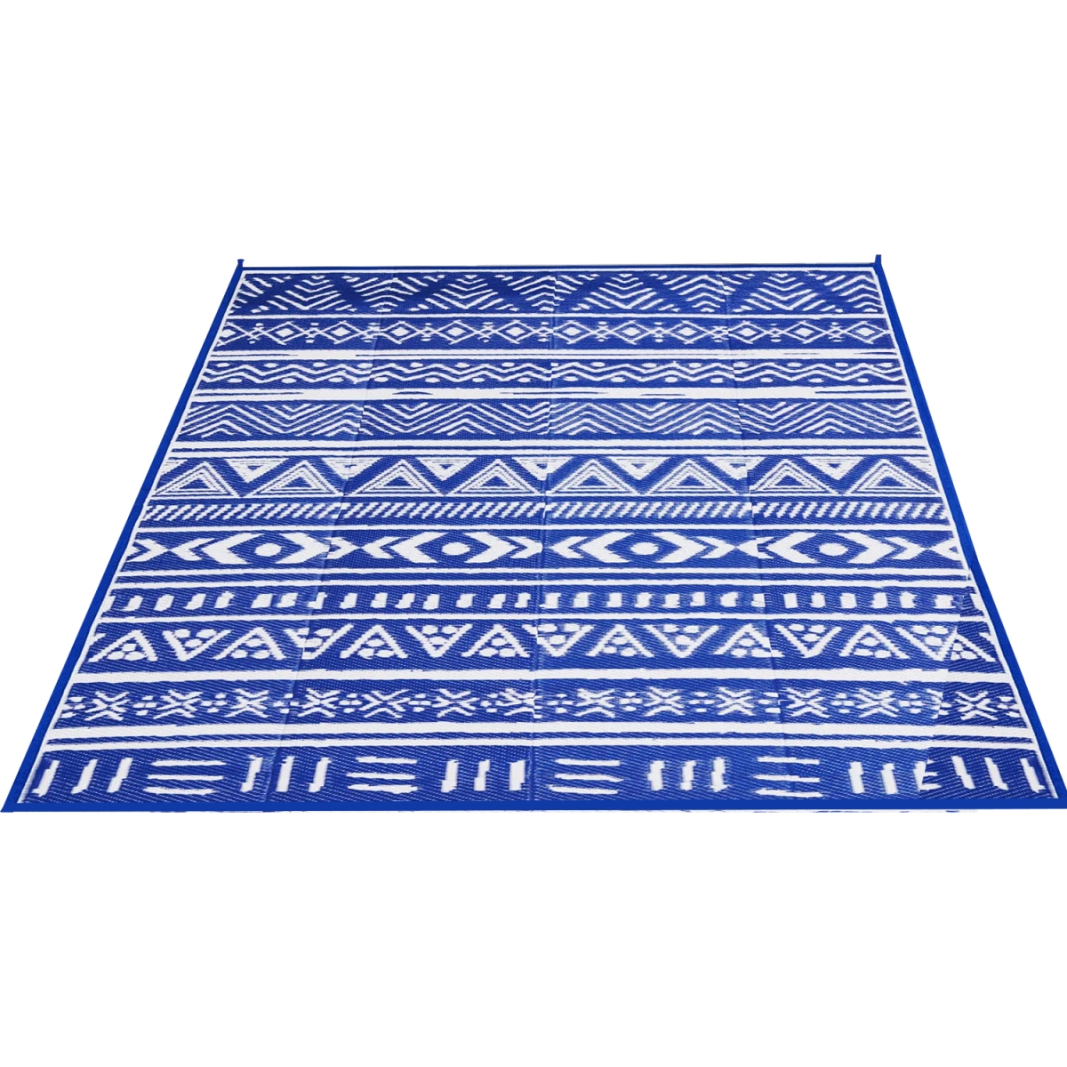 Picture of Fresh Fab Finds FFF-5-8FT-GPCT4361 4.98 x 8 ft. Reversible Outdoor Rug Waterproof Mat with Storage Bag Portable Plastic Carpet Indoor Outdoor Activity for Picnic Patio Deck&#44; Blue