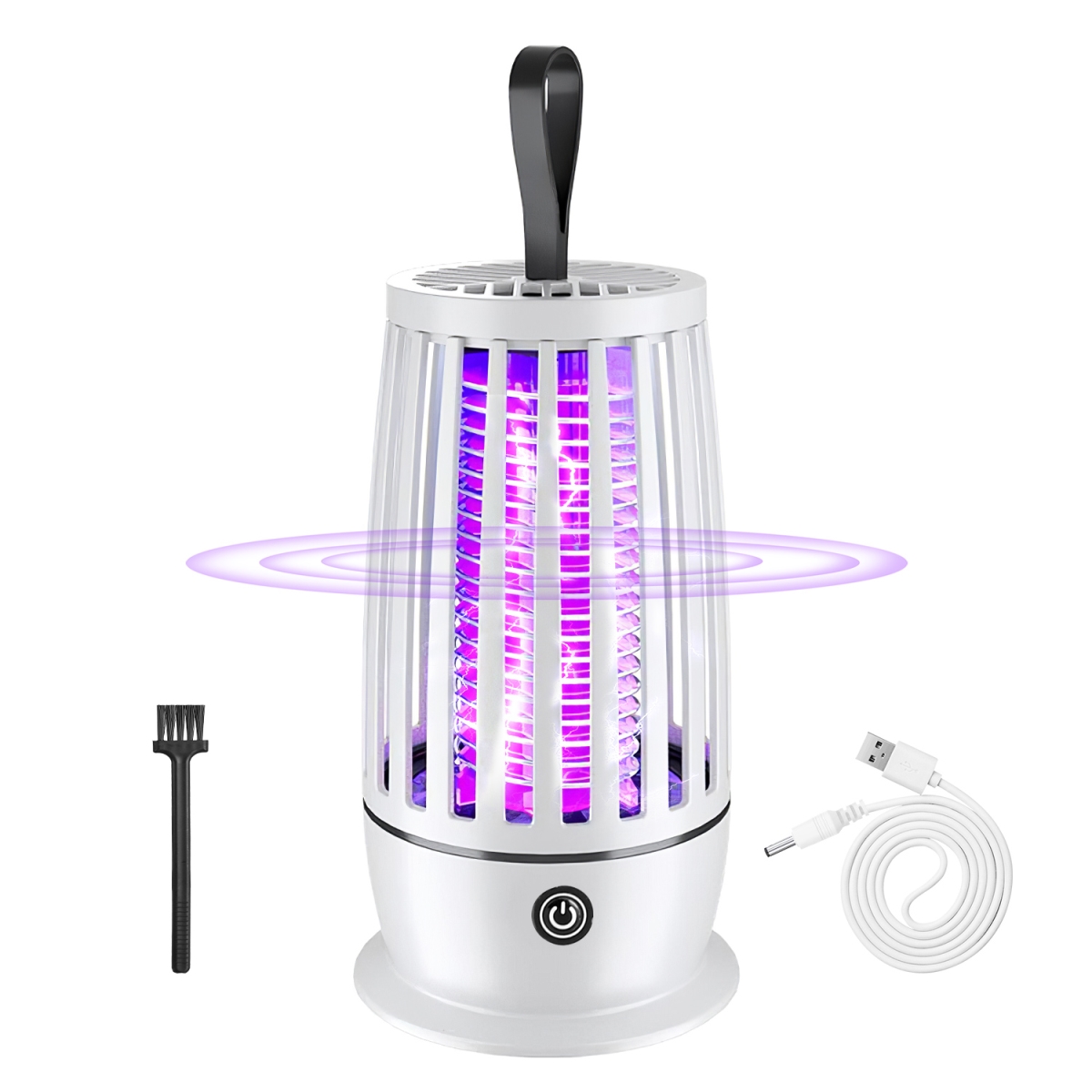 Rechargeable Mosquito Killer Lamp Bug Zapper with Night Light Max 1615 Sq. ft. Range UV Light for Indoor & Outdoor, White