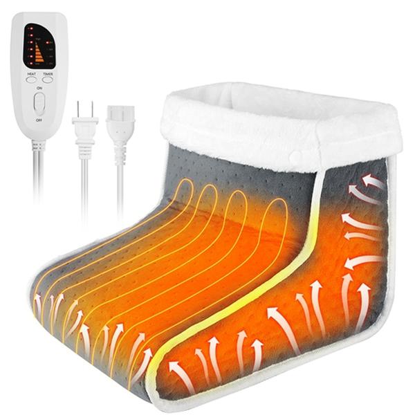 Picture of Fresh Fab Finds FFF-GPCT3779 Heating Pad for Foot Electric Heated Foot Warmer Soft Leg Warmer Boots with 6 Level Heating&#44; 4 Level Timing