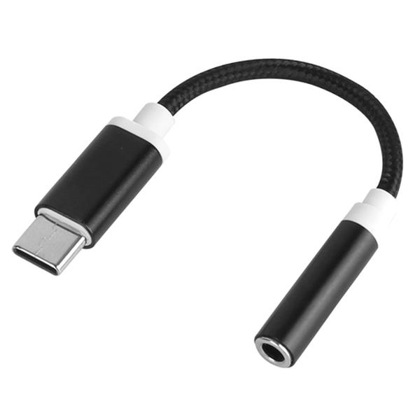 FFF-Black-GPCT3718 USB-C Type C Adapter Port to 3.5 mm Aux Audio Jack Earphone Headphone Cable Cord, Black -  Fresh Fab Finds