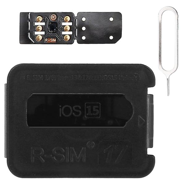 Picture of Fresh Fab Finds FFF-GPCT3356 R-SIM17 Nano Unlock RSIM Card for iPhone 13 12 11 Pro Max XR X 8 7 iOS15&#44; Black