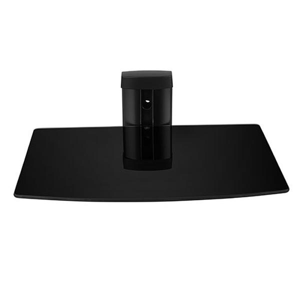Picture of Fresh Fab Finds FFF-Black-GPCT945 Floating Wall Mounted Strengthened Tempered Glass Shelf for DVD Cable Boxes&#44; Black