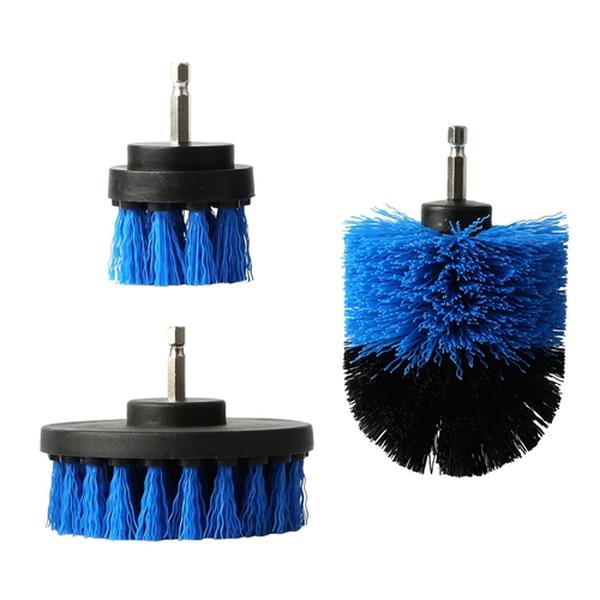 Picture of Fresh Fab Finds FFF-Blue-GPCT1276 Drill Brush Power Scrubber Cleaning Brush Set&#44; Blue - 3 Piece