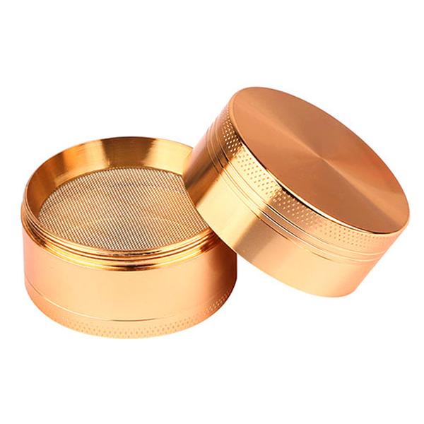 Picture of Fresh Fab Finds FFF-Copper-GPCT1003 2 in. Magnetic Herb Spice Tobacco Grinder Zinc Alloy Crusher Kitchen Mill with Pollen Scraper&#44; Copper