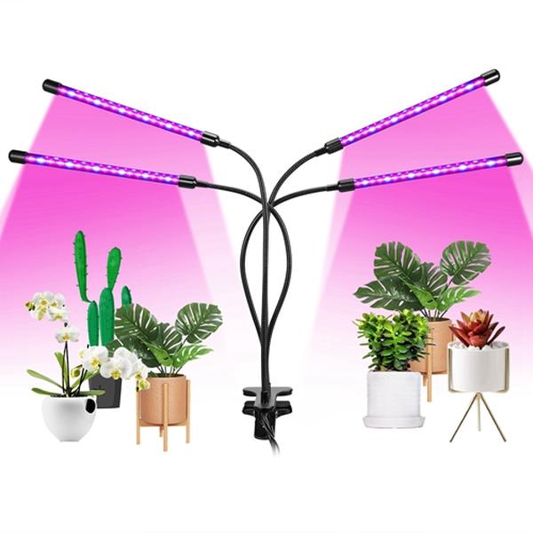 Picture of Fresh Fab Finds FFF-GPCT2207 80W 80 LEDs Plant Lights with Red & Blue Full Spectrum 10 Dimmable Level 360 Adjustable Gooseneck Grow Lights