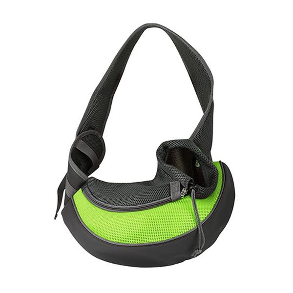 Picture of Fresh Fab Finds FFF-Green-L-GPCT1096 Hand Free Sling Adjustable Padded Strap Tote Bag Breathable Shoulder Bag Carrying Dog & Cat&#44; Green - Large