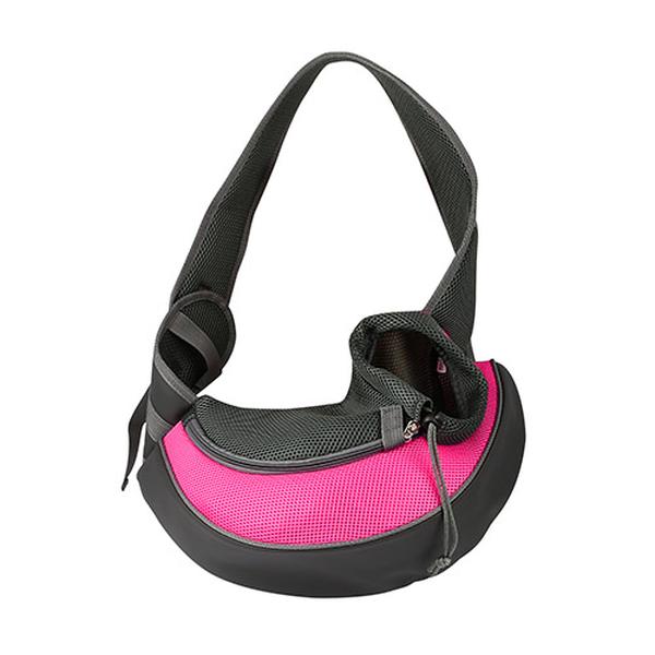 Picture of Fresh Fab Finds FFF-Pink-L-GPCT1096 Hand Free Sling Adjustable Padded Strap Tote Bag Breathable Shoulder Bag Carrying Dog & Cat&#44; Pink - Large