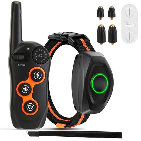 Picture of Fresh Fab Finds FFF-GPCT3616 IPX7 Waterproof Dog Training Collar with Remote Rechargeable Electronic Shock for Dogs Beep Vibration Shock for small Medium Large Dogs&#44; Black