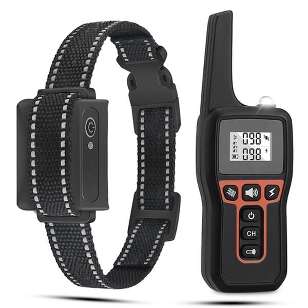 Picture of Fresh Fab Finds FFF-GPCT3617 3280 ft. Dog Training Collar IP67 Waterproof Pet Beep Vibration Electric Shock Collar 3 Channels Rechargeable Transmitter Receiver Trainer with Flashlight&#44; Black