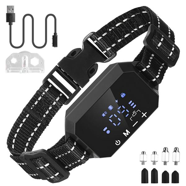 Picture of Fresh Fab Finds FFF-Black-GPCT4130 98-3280 ft. Wireless GPS Dog Fence Rechargeable Waterproof Electric Dog Collar for Large Medium Dogs&#44; Black
