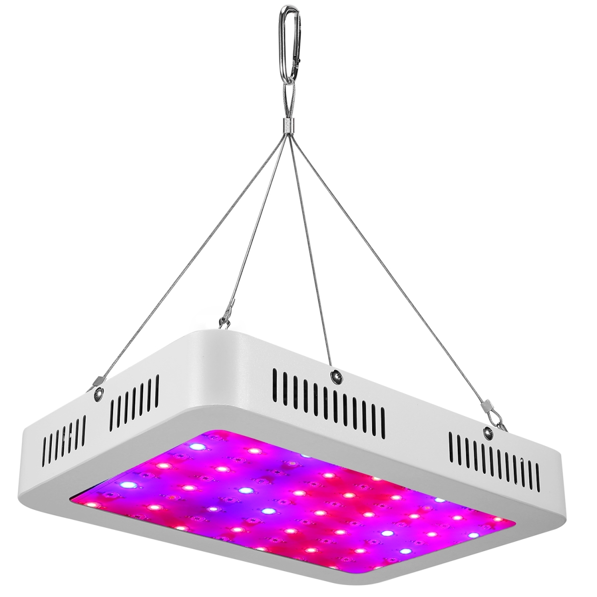 Picture of Fresh Fab Finds FFF-WHT-GPCT2208 LED 1000W 380-800nm Plant Grow Light with Bloom & Veg Dimmer Dual Chips Full Spectrum Grow Lamp&#44; White