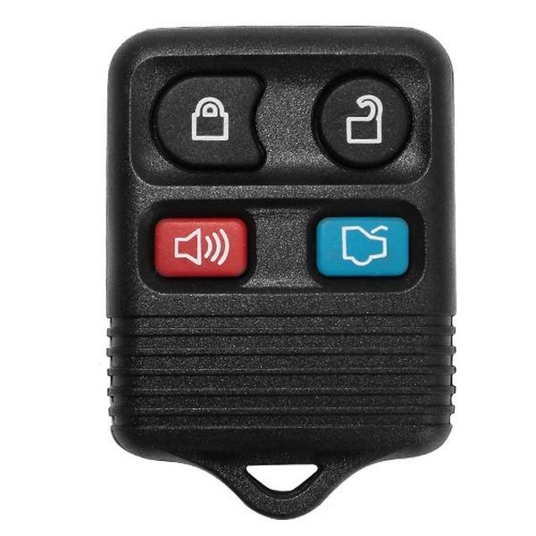 FFF-2Pcs-GPCT1506 2 Keyless Entry Car Key Remote Key Fob Case Button Pad Replacement for Ford Escape Mustang Explorer CWTWB1U331, Black