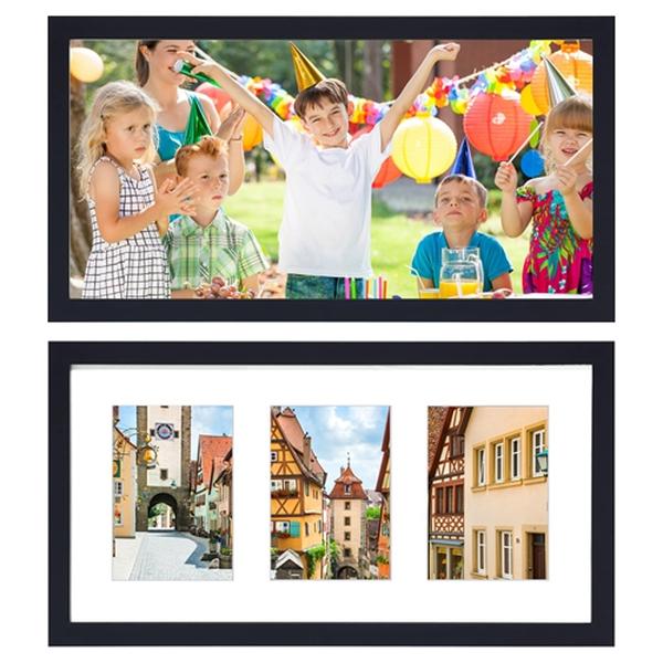 Picture of Fresh Fab Finds FFF-GPCT4446 5 x 7 in. 3 Opening Collage Black Picture Desktop Wall Mounted Display Frame&#44; Black - 2 Piece