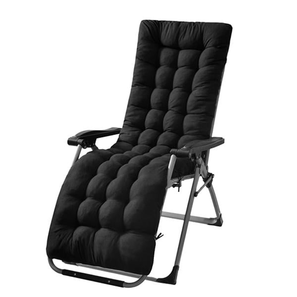 Picture of Fresh Fab Finds FFF-Black-GPCT3220 67 x 22 in. Chaise Lounger Cushion Recliner Rocking Chair Sofa&#44; Black