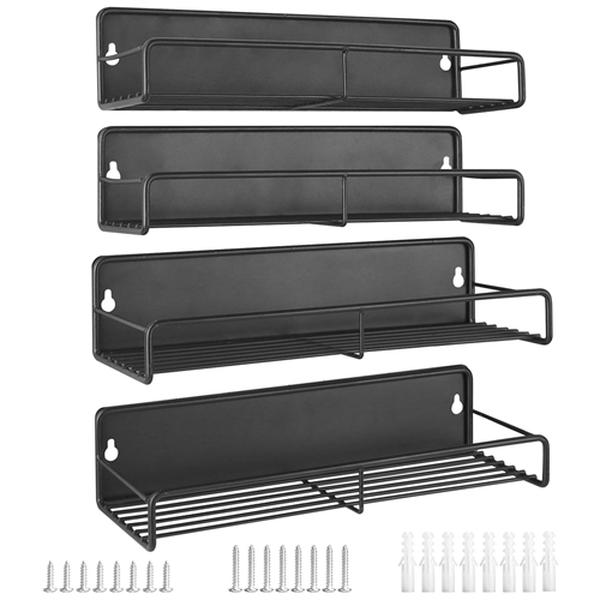 Picture of Fresh Fab Finds FFF-GPCT4095 Strong Magnetic Spice Rack Organizer&#44; Black - Pack of 4