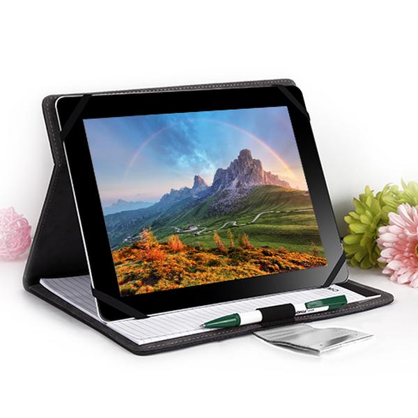 FFF-GPCT557 Tablet PC Protector Organizer Case for 9.7 in. Tablets Business Tablet Portfolio with Notepad Paper, Black
