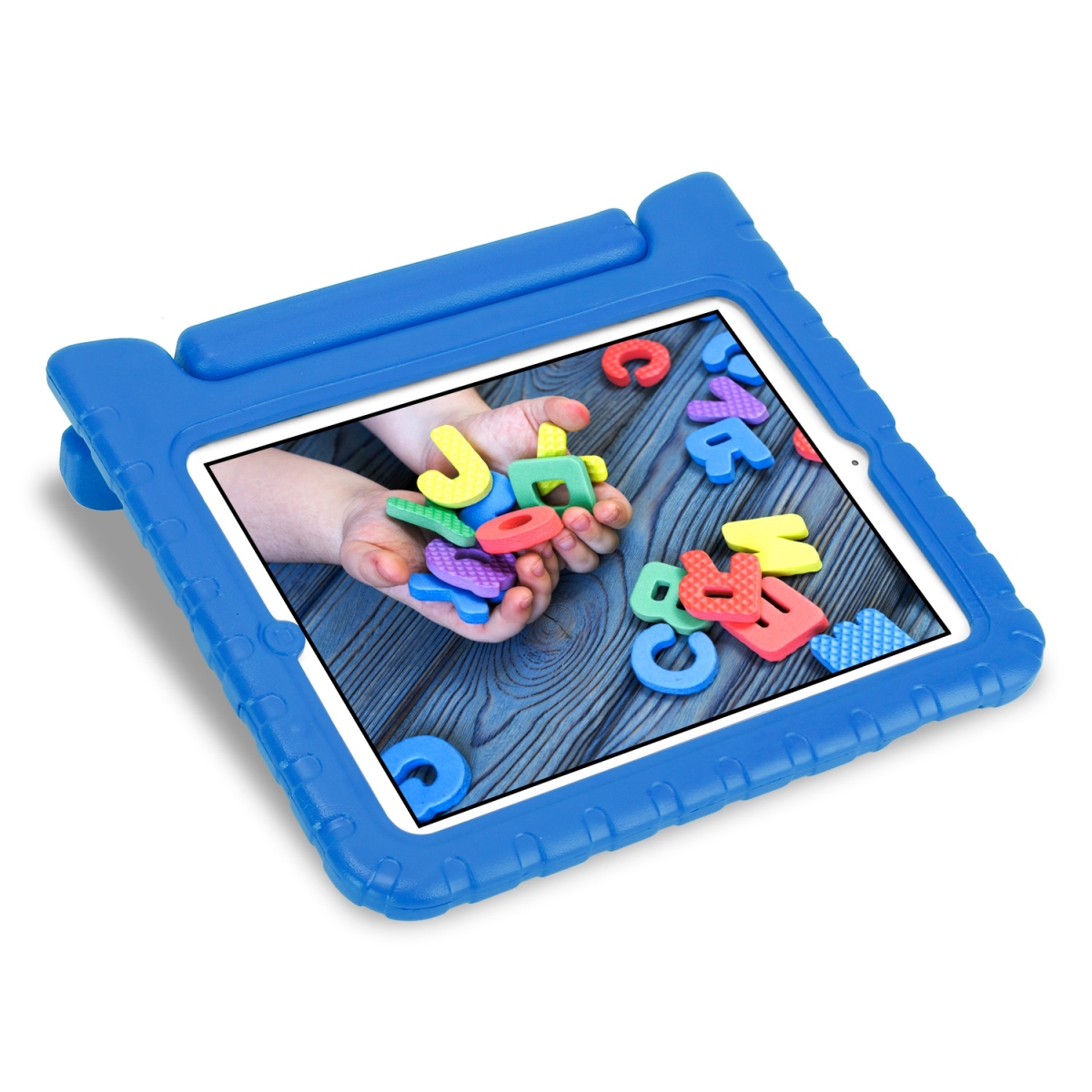 Picture of Fresh Fab Finds FFF-iPad-BLU-GPCT2373 Protective Case Fit with Foldable Handle for iPad 2-3-4 Shockproof Hard Kid Tablet PC Protection Cover&#44; Blue - Unisex