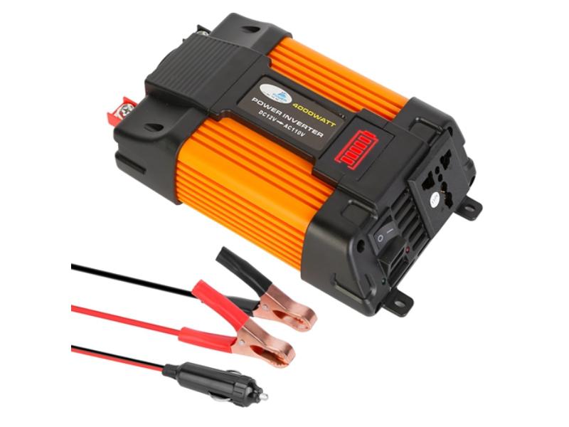 Picture of Fresh Fab Finds FFF-GPCT2579 500W Continuous Power DC 12V to AC 110V Car 4000W Peak Power Inverter with Dual 5V 2.1A USB Ports for RV Caravan Truck Laptop - Unisex