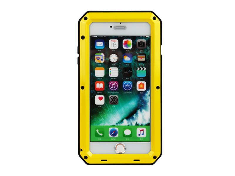 Picture of Fresh Fab Finds FFF-Yellow-GPCT816 Rugged Shock-Resistant Hybrid Full Cover Case for iPhone 7&#44; Yellow - Unisex
