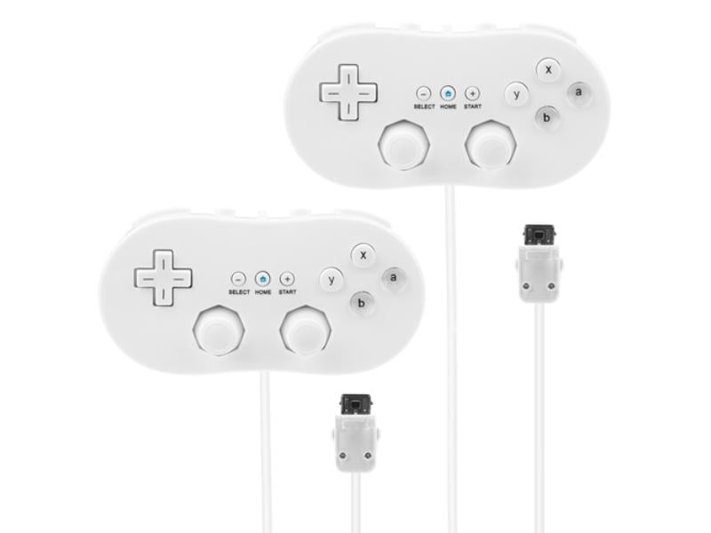 FFF-White-GPCT911 Classic Game Controller Pad Wired Gamepad Joypad Joystick for Nintendo Wii Remote, White - 2 Piece - Unisex -  Fresh Fab Finds