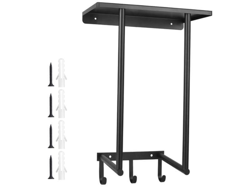 Picture of Fresh Fab Finds FFF-GPCT4113 Wall Mounted Towel Rack for Rolled Towels Bathroom Towel Holder Organizer Storage Shelf for Bath & Hand Towels&#44; Black - Unisex