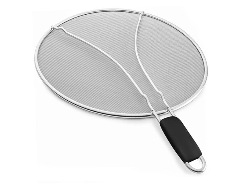 Picture of Fresh Fab Finds FFF-GPCT2763 13 in. Grease Splatter Screen Stainless Steel Fine Mesh Splash Mesh Shield Hot Oil Stopper with Resting Feet for Frying Pan Cooking Woks Skillets Pots Pan - Unisex
