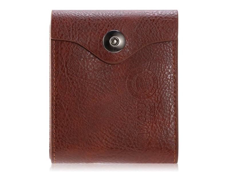 Picture of Fresh Fab Finds FFF-GPCT1125 Men Wallet PU Leather Bifold Purse Slim RFID Blocking Card Holder Cases with 2 ID Window Coin Pocket&#44; Brown