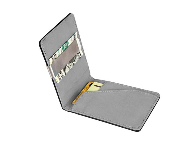 Picture of Fresh Fab Finds FFF-Grey-GPCT843 PU Leather Wallet RFID Blocking Slim Bifold Credit Card Holder with Money Clip&#44; Gray - Unisex