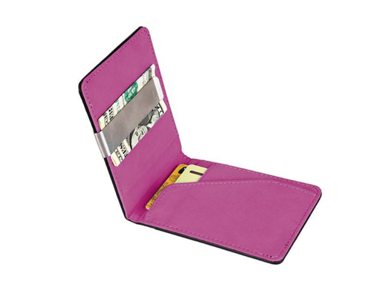 Picture of Fresh Fab Finds FFF-Red-GPCT843 PU Leather Wallet RFID Blocking Slim Bifold Credit Card Holder with Money Clip&#44; Red - Unisex