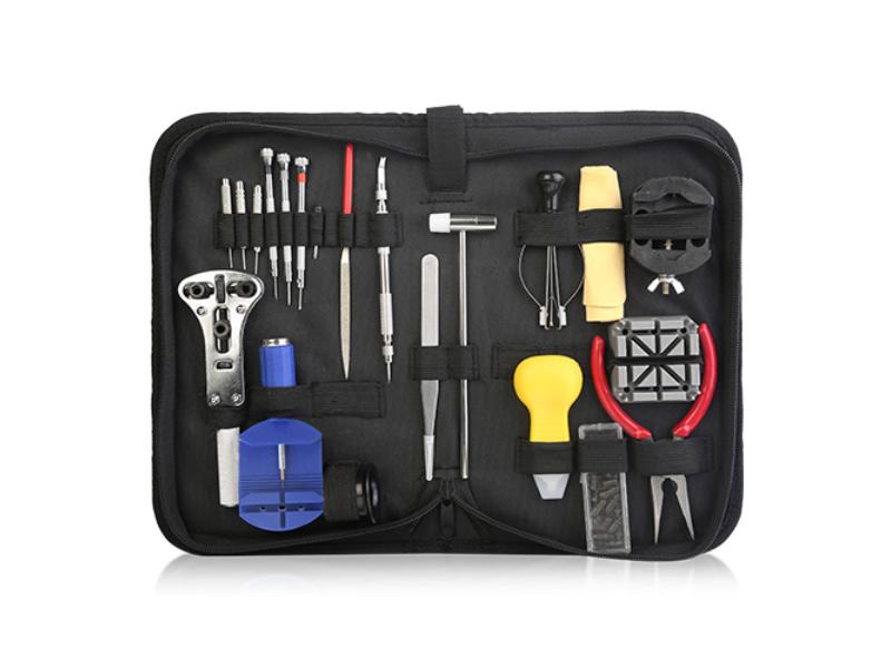 Picture of Fresh Fab Finds FFF-GPCT1389 Watch Repair Tool Kit Hand Link Remover Watch Band Holder Case Opener with Free Carrying Case&#44; Black - 21 Piece - Unisex