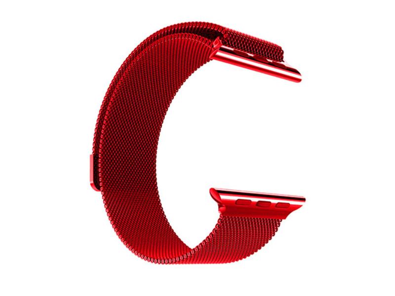 Picture of Fresh Fab Finds FFF-Red-GPCT835 38 mm Replacement Stainless Steel Milanese Loop Band for Apple Watches Series 1-2-3&#44; Red - Unisex