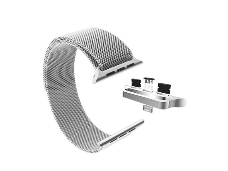 Picture of Fresh Fab Finds FFF-Silver-GPCT836 42 mm Magnetic Watch Band Replacement Milanese Bands for Apple Watch Bands Series 1-2-3&#44; Silver - Unisex