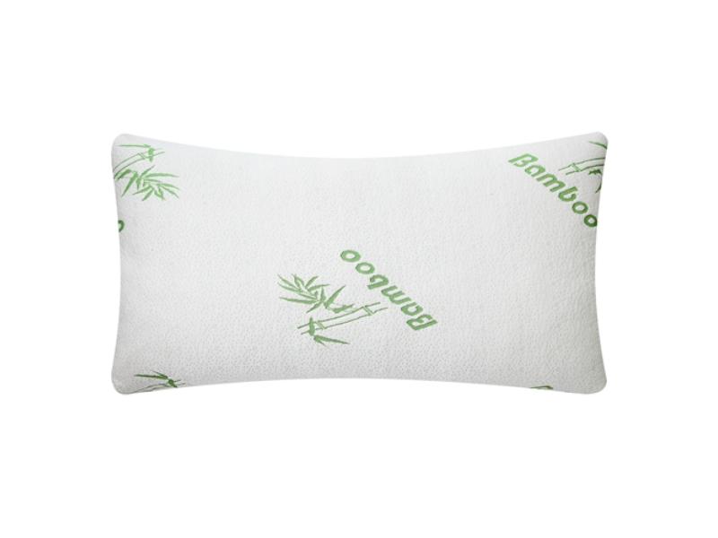FFF-GPCT842 Bamboo Memory Foam Hypoallergenic Bed Pillow for Head Neck Rest Sleeping Shredded Pillow with Washable Cover, White - Unisex