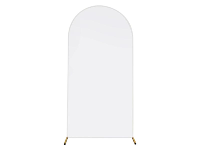 Picture of Fresh Fab Finds FFF-GPCT4384 3.28 x 6.56 ft. Arch Backdrop Stand Cover with White Spandex Fitted Wedding Arch Cover Elastic Double-Sided Background Covering for Birthday Party Ceremony&#44; White