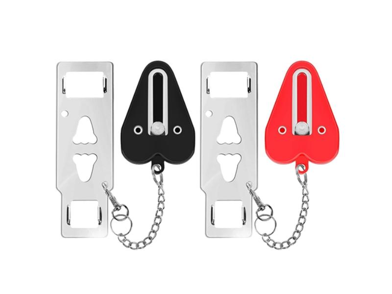 Portable Travel Home Hotel Apartment Anti Theft Security Tool Door Safety & Security Latch Lock, Multi Color - 2 Piece - Unisex