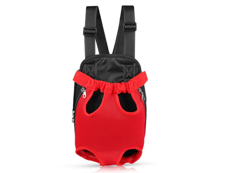 Picture of Fresh Fab Finds FFF-Red-L-GPCT1187 Legs Out Front Travel Bag Adjustable Shoulder Straps for Hiking Camping Shopping Biking Dog Carrier Backpack&#44; Red - Large