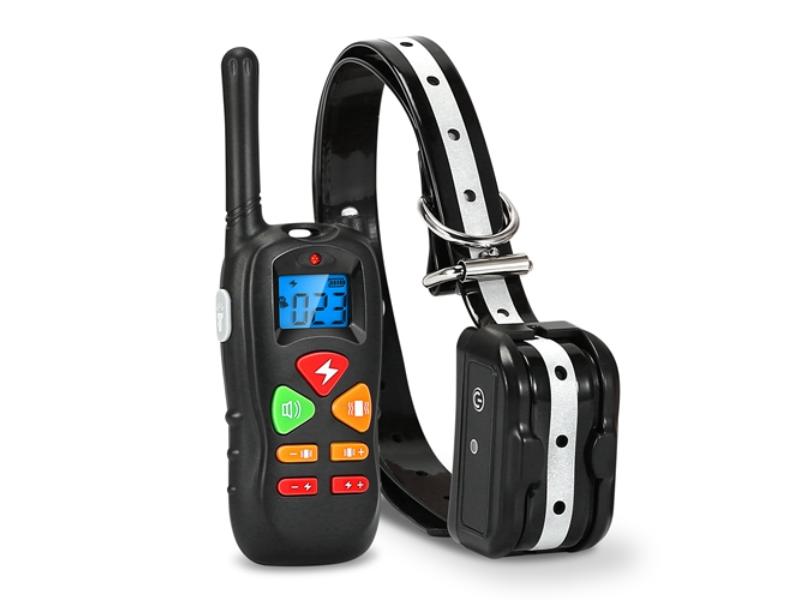 Picture of Fresh Fab Finds FFF-GPCT2260 Remote IP67 Waterproof 300mAh Rechargeable 1640 ft. Remote Dog Training Collar with LED Light Beep Vibra&#44; Black