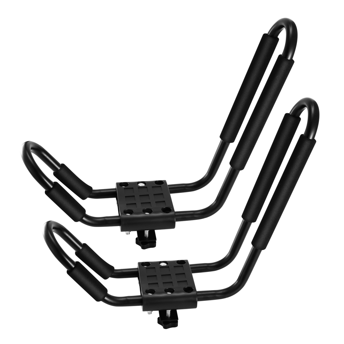 FFF-GPCT1918 Universal J-Bar Kayak 220 lbs Load Heavy Duty Canoe Car Top Mount Carrier Roof Rack with Tie Down Straps, Black - Set of 2- 2 Piece -  Fresh Fab Finds