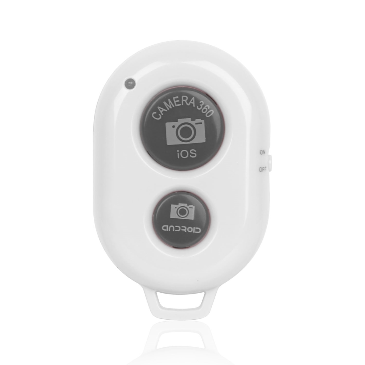 FFF-White-GPCT619 Unique Wireless Shutter Remote Controller for Android & iOS Devices, White