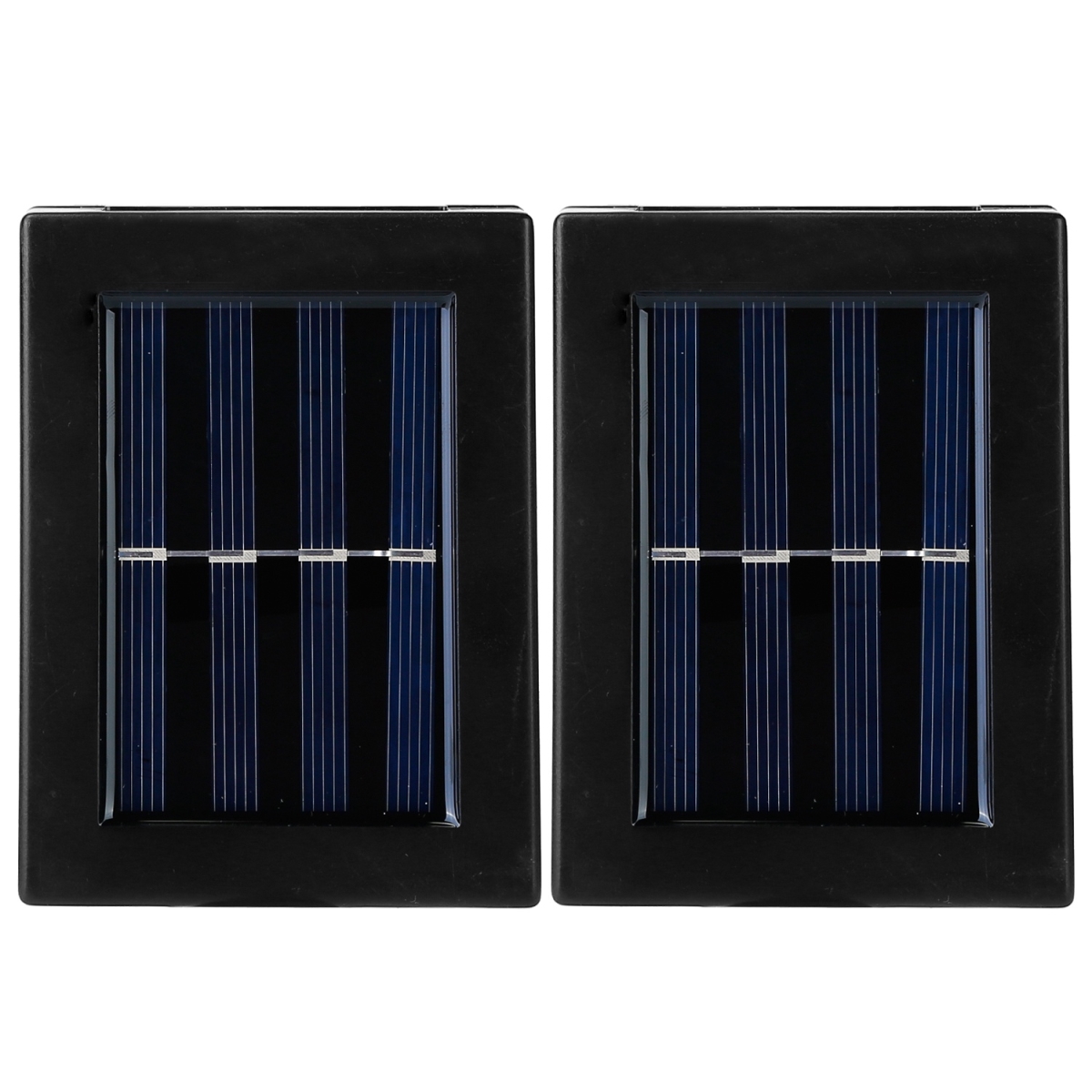 Solar Deck Lights Outdoor 2LED Beads Waterproof Sensor Fence Stair Lamps for Patio Landscape Yard White Lighting Color, White - 2 Piece