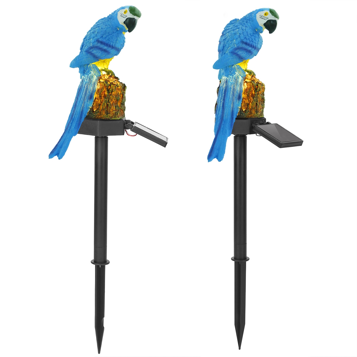 Picture of Fresh Fab Finds FFF-BlueParrot-GPCT2831 Solar Powered Parrot IP65 Waterproof LED Parrot Landscape Lamp Decorative Lawn Garden Light for Yard Driveway Walkway Patio&#44; Black