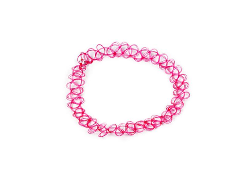Picture of Fresh Fab Finds FFF-Pink-GPCT580 Stretch Henna Tattoo Necklace Bracelet Anklet&#44; Pink
