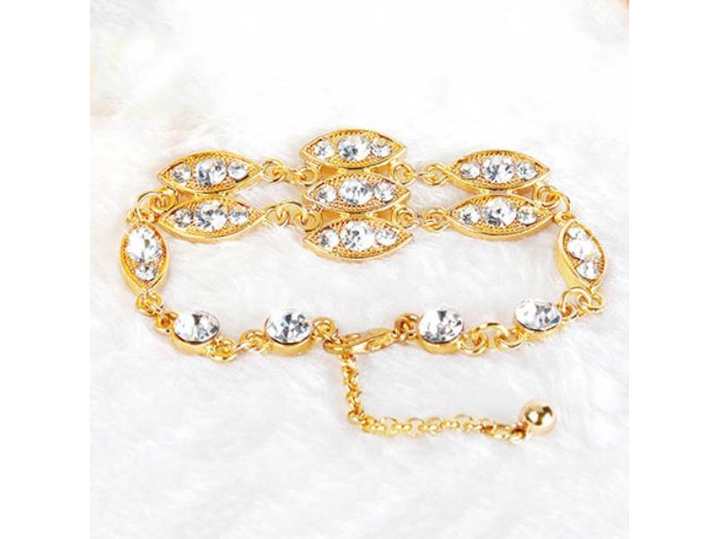 Picture of Fresh Fab Finds FFF-GPCT434 Noble Burnished Gold Bling Rhinestone Bracelet