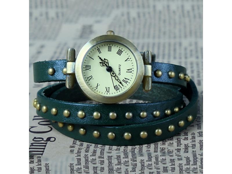 Picture of Fresh Fab Finds FFF-Green-GPCT426 Fashionable Rivet Leather Belt Retro Watch Hand Chain&#44; Green