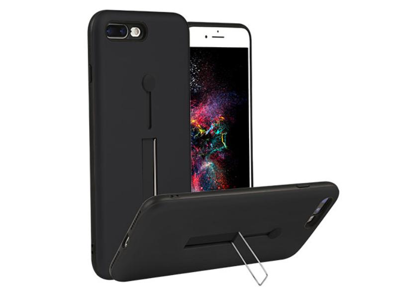Picture of Fresh Fab Finds FFF-Black-GPCT1042 Rugged Slim Snap-On iPhone 8 Plus Case with Stand&#44; Black