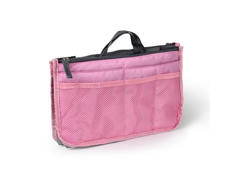 Picture of Fresh Fab Finds FFF-Pink-GPCT432 Women Lady Travel Insert Handbag Organizer Makeup Bags Toiletry Purse Liner with Hand Strap&#44; Pink