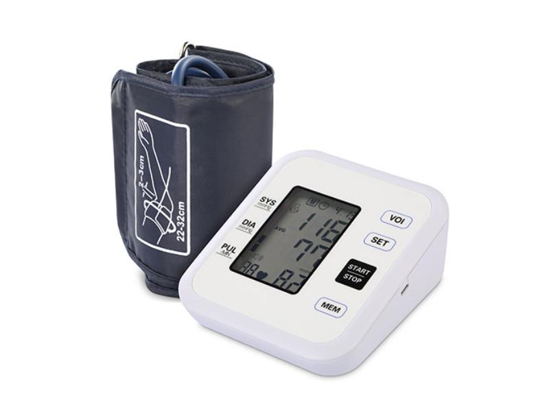 Picture of Fresh Fab Finds FFF-GPCT1533 8.7-12.6 in. Arm Blood Pressure Monitor with Adjustable Cuff Irregular Heartbeat Detector Voice Broadcast 2Users 99 Memories LCD Display CE FDA App&#44; White